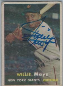 Willie Mays Signed 1957 Topps